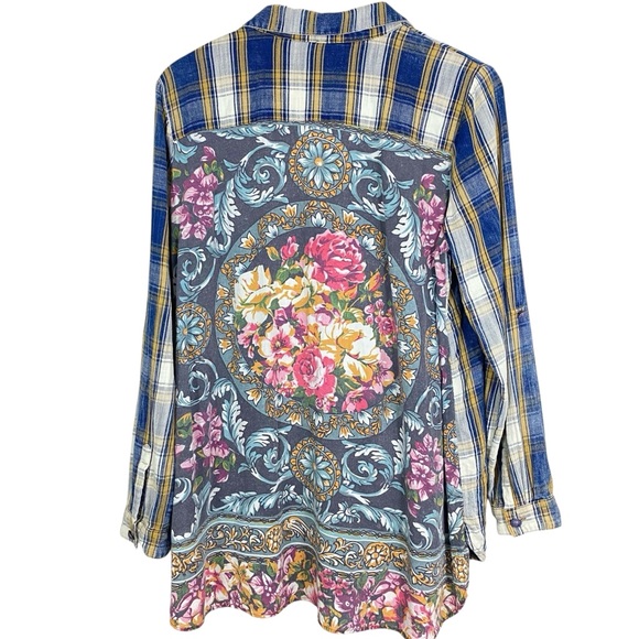 Soft Surroundings Blue and Yellow Plaid Tunic - Picture 2 of 16